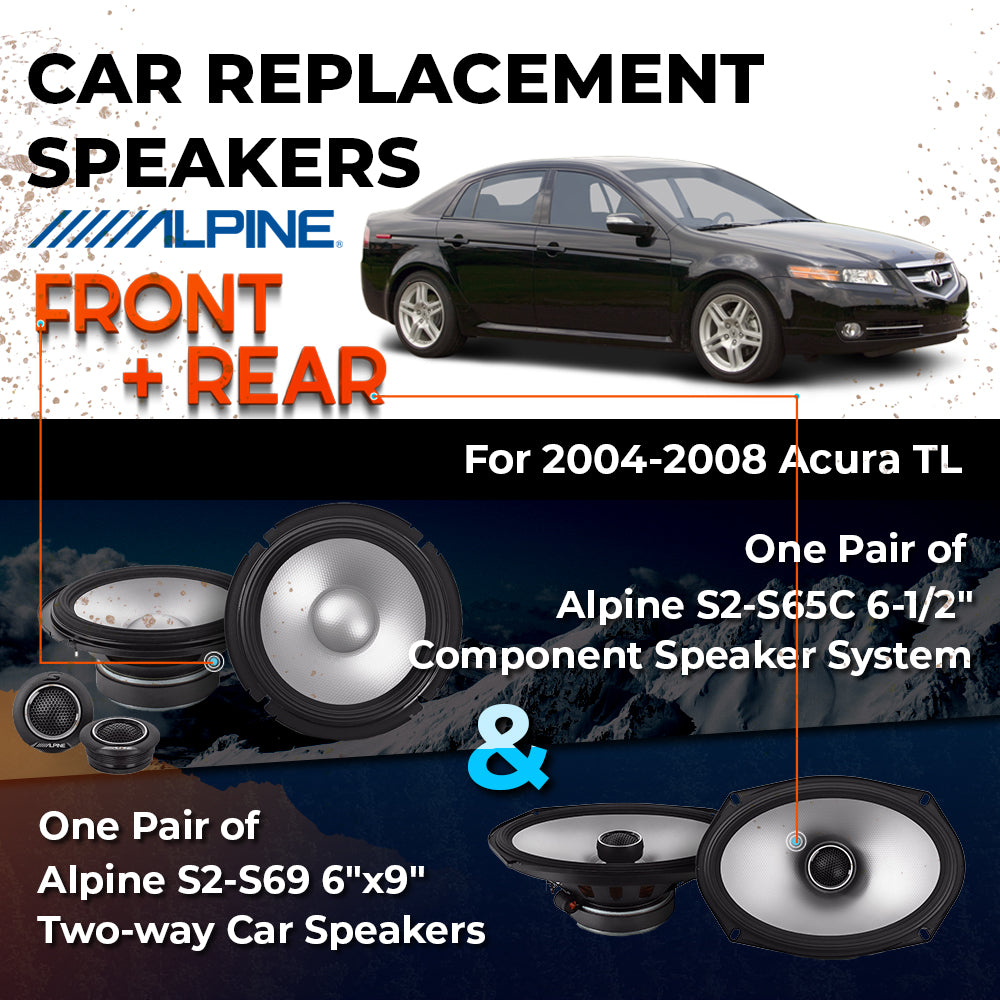 Car Speaker Replacement fits 2004-2008 for Acura TL