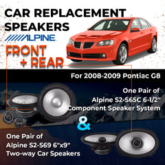 Car Speaker Replacement fits 2008-2009 for Pontiac G8