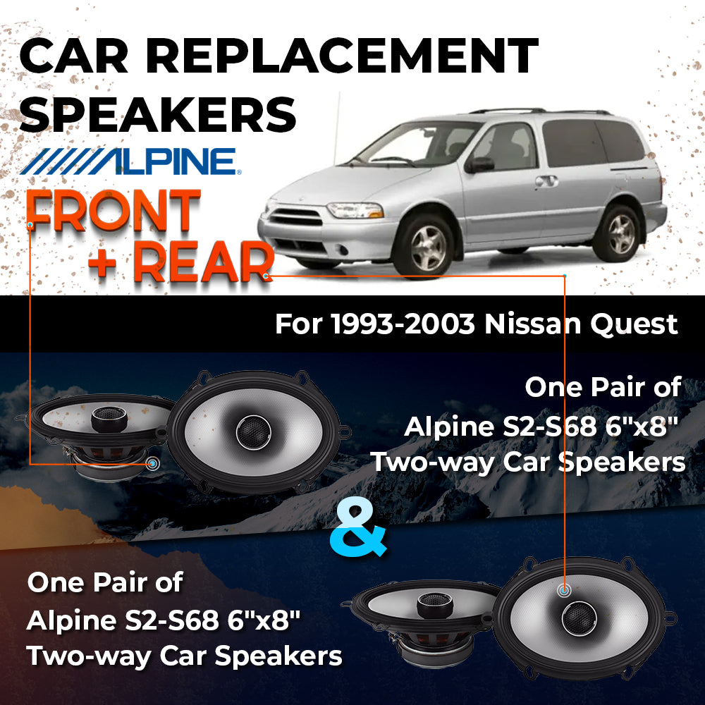 Car Speaker Replacement fits 1993-2003 for Nissan Quest