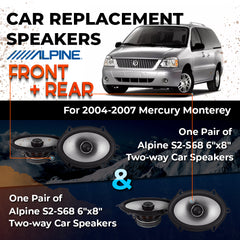 Car Speaker Replacement fits 2004-2007 for Mercury Monterey