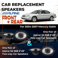 Car Speaker Replacement fits 2004-2007 for Mercury Sable
