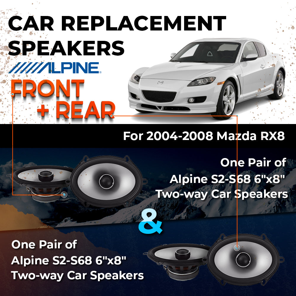 Car Speaker Replacement fits 2004-2008 for Mazda RX8
