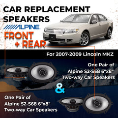 Car Speaker Replacement fits 2007-2009 for Lincoln MKZ