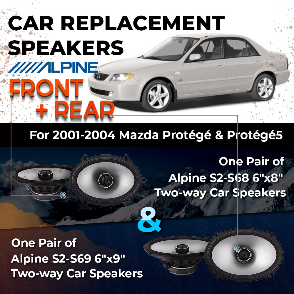 Car Speaker Replacement fits 2001-2004 for Mazda Protégé / Protégé5 / MP3