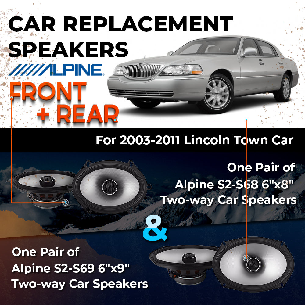 Car Speaker Replacement fits 2003-2011 for Lincoln Town Car