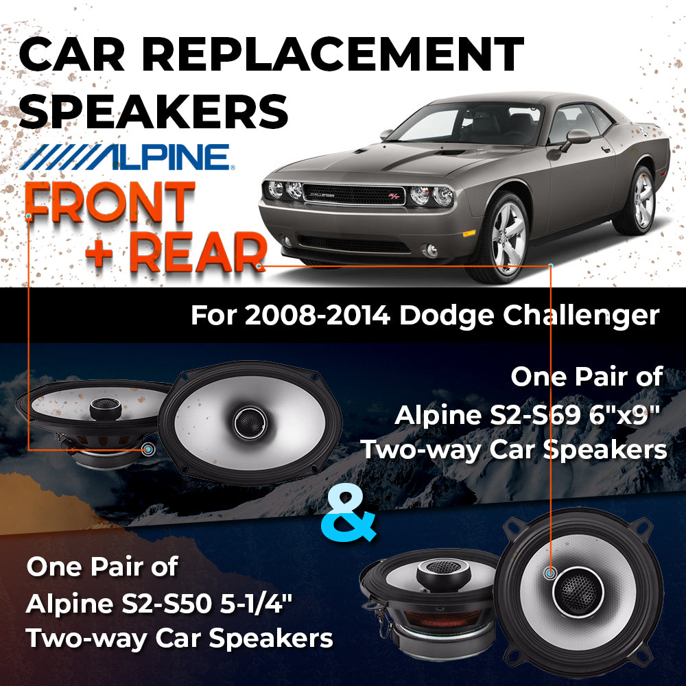 Car Speaker Replacement fits 2008-2014 for Dodge Challenger