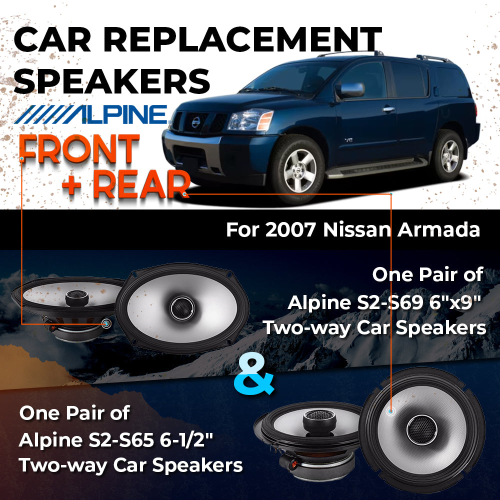 Car Speaker Replacement fits 2007 for Nissan Armada