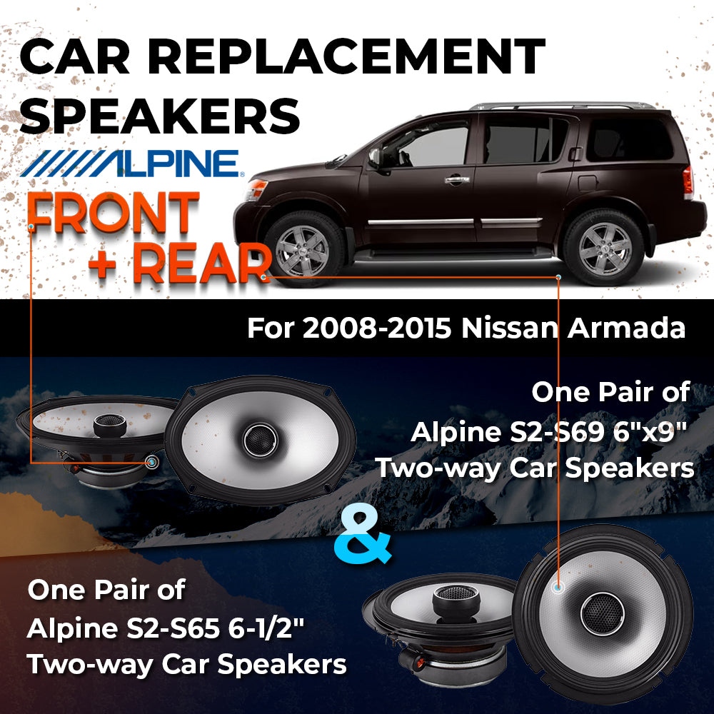 Car Speaker Replacement fits 2008-2015 for Nissan Armada