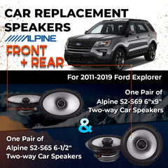 Car Speaker Replacement fits 2011-2019 for Ford Explorer