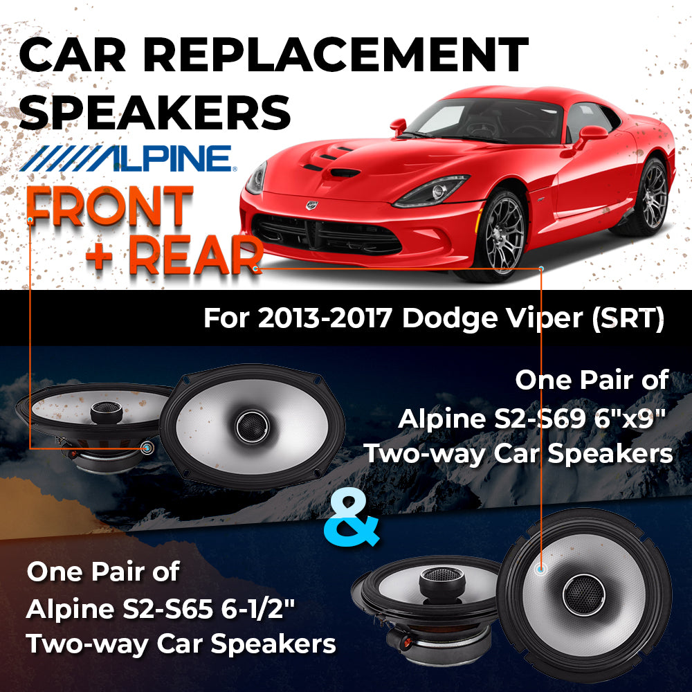 Car Speaker Replacement fits 2013-2017 for Dodge Viper (SRT)