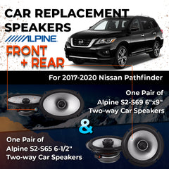 Car Speaker Replacement fits 2017-2020 for Nissan Pathfinder