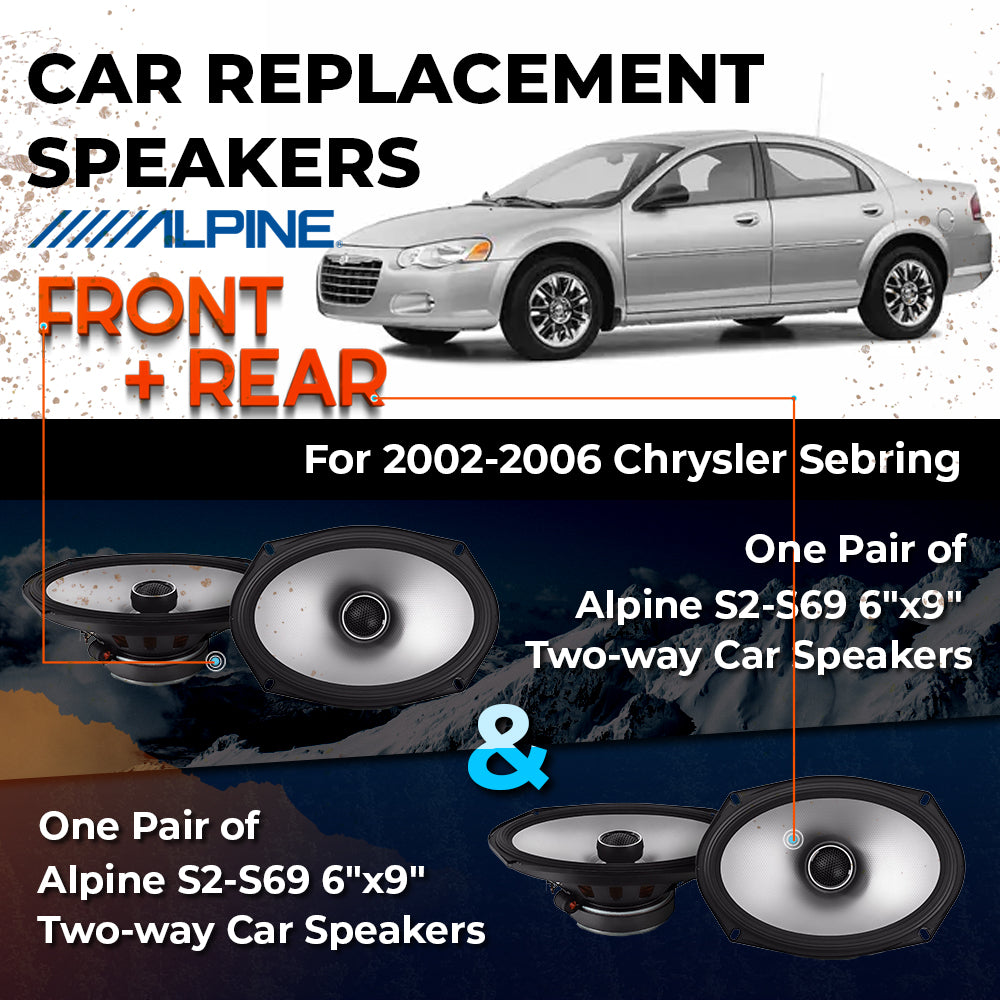 Car Speaker Replacement fits 2002-2006 for Chrysler Sebring  Sedan