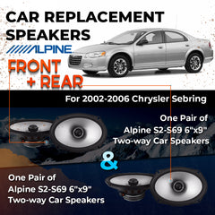 Car Speaker Replacement fits 2002-2006 for Chrysler Sebring  Sedan