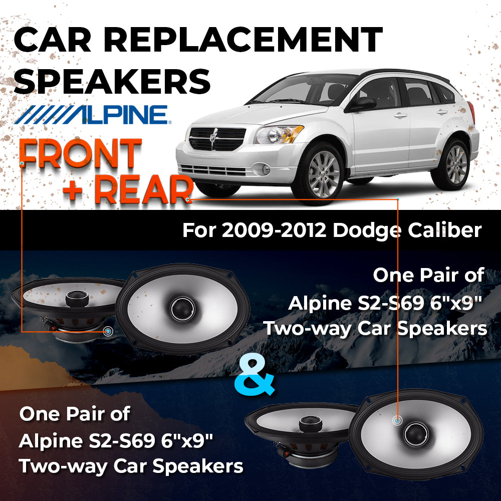 Car Speaker Replacement fits 2009-2012 for Dodge Caliber