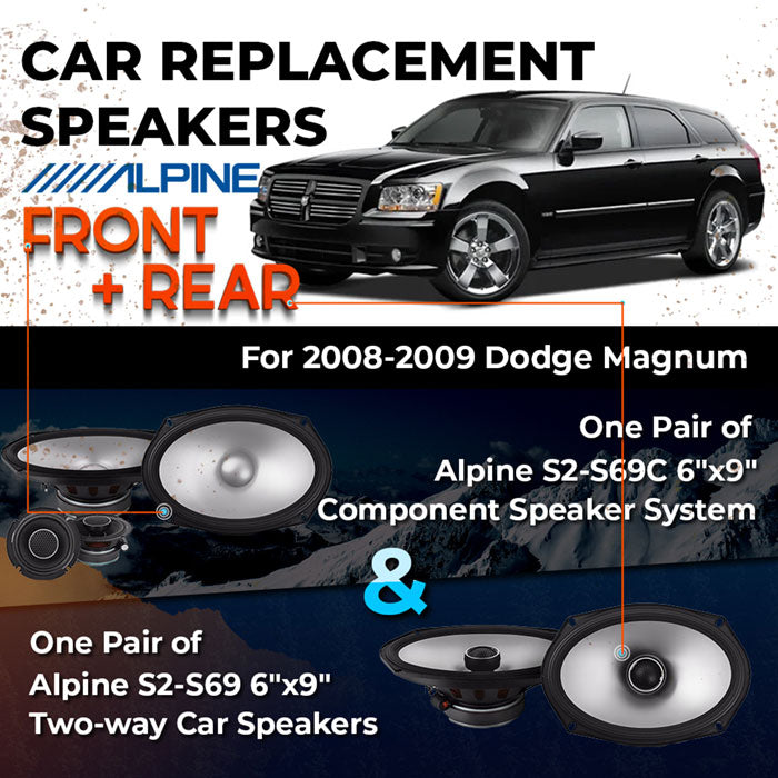 Car Speaker Replacement fits 2008-2009 for Dodge Magnum