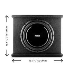 DS18 SB12A 12" Loaded Amplified Shallow Subwoofer Enclosure 350 Watts Rms