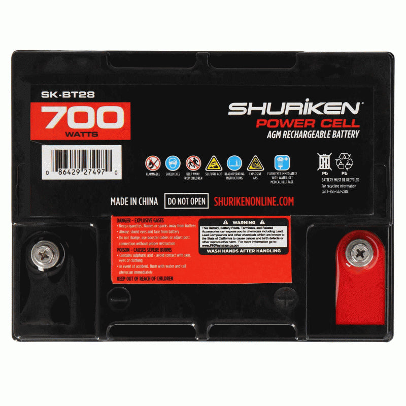 Shuriken SK-BT28 700W 28AMP Hours Compact Size AGM 12V Battery