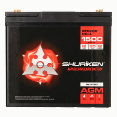 Shuriken SK-BT60 1500W 60AMP Hours Compact Size AGM 12V Battery