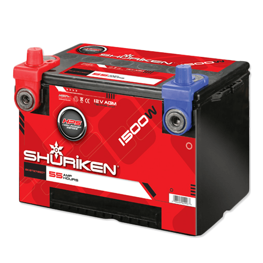Shuriken SK-BT8785DT 650W 55AMP Compact Dual Post AGM Battery