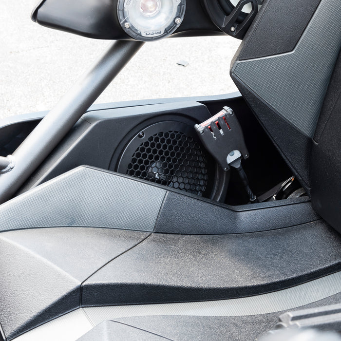 DS18 SLG-SP6LD Polaris Slingshot Side Panel 2 X 6.5" Enclosure With PRO-SM6.2, PRO-GRILL6-MS/BK and ZXI-T1