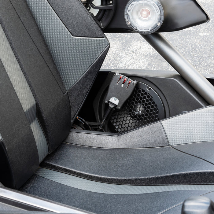 DS18 SLG-SP6LD Polaris Slingshot Side Panel 2 X 6.5" Enclosure With PRO-SM6.2, PRO-GRILL6-MS/BK and ZXI-T1