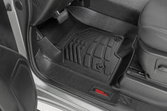 Rough Country SM2161 Floor Mats FR & RR | FR Bucket | Crew | Chevy/GMC 1500/2500HD/3500HD (19-24)