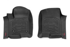 Rough Country SM2161 Floor Mats FR & RR | FR Bucket | Crew | Chevy/GMC 1500/2500HD/3500HD (19-24)