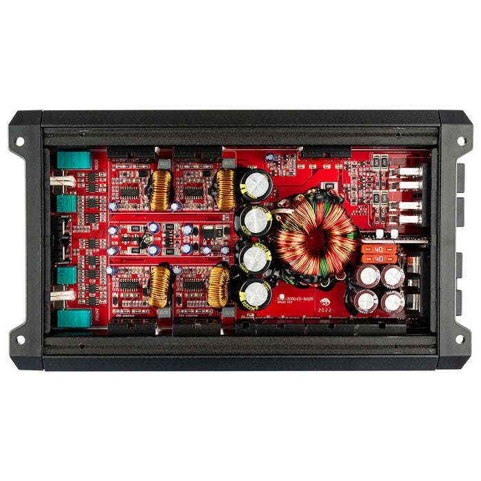 DS18 SXE-3000.4D/BK Class D 4-Channel  Full-Range Car Amplifier 200 x 4 RMS @4 OHM 3000 Watts