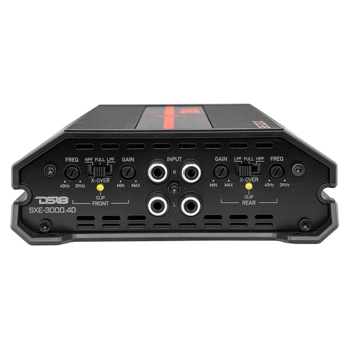 DS18 SXE-3000.4D/BK Class D 4-Channel  Full-Range Car Amplifier 200 x 4 RMS @4 OHM 3000 Watts