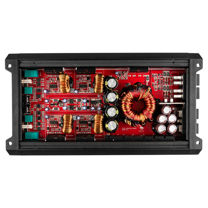 DS18 SXE-4000.4D/BK Class D 4-Channel Full-Range Car Amplifier 275 x 4 RMS @4 OHM 4000 Watts