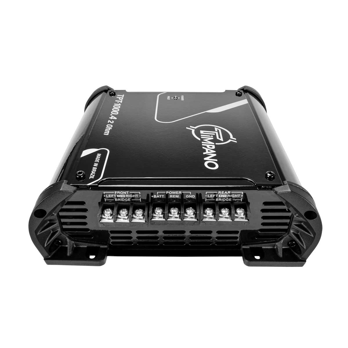 Timpano Audio TPT-1000.4 2 Ohm Compact 4 Channel Car Audio Amplifier  4x 260 Watts at 2 Ohm  High Power Stereo 12 volts Fullrange Class D Amp Bridgeable