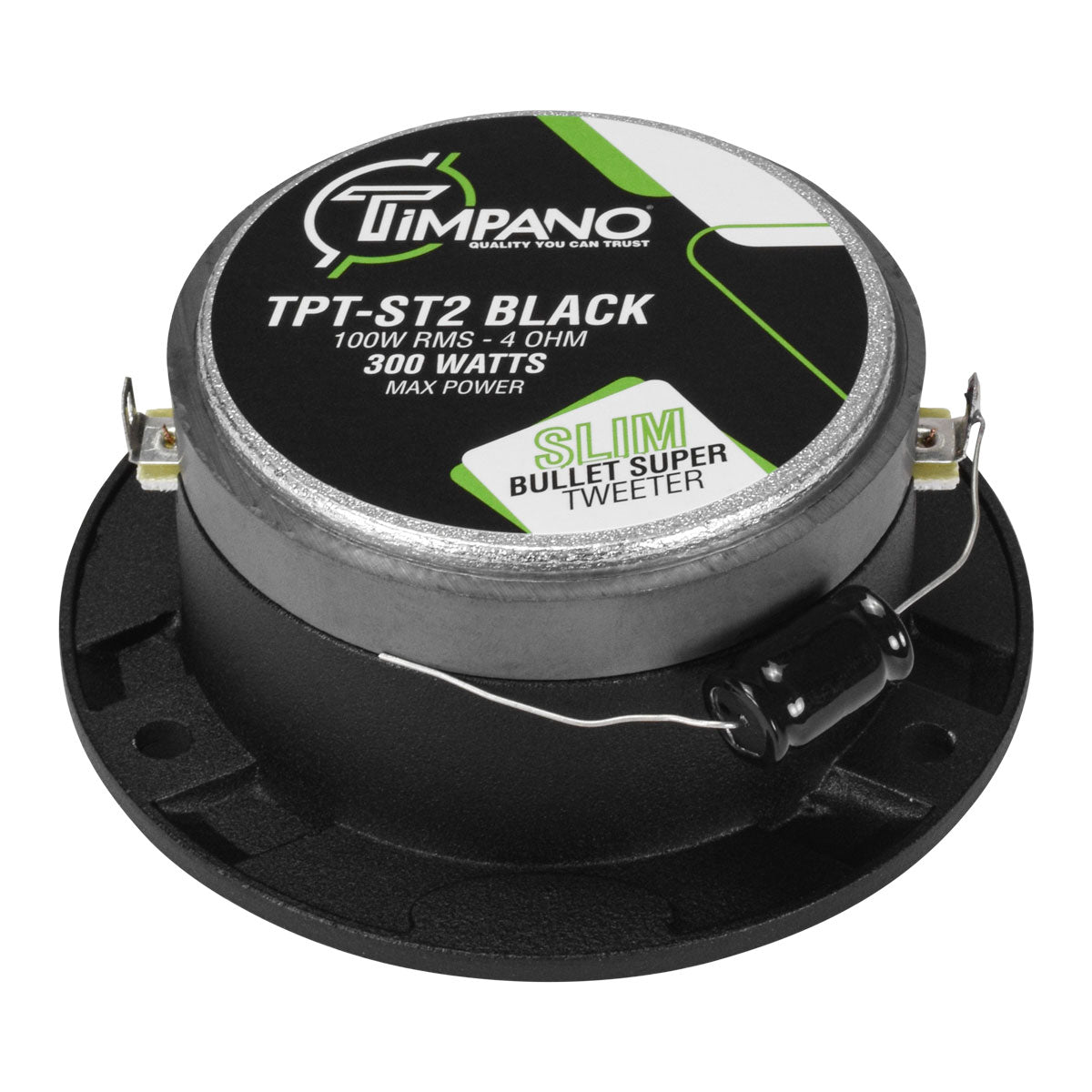 Timpano Audio TPT-ST2 BLACK 3.85" Car Audio Bullet Tweeters 600 Watts 4 Ohm  Pair