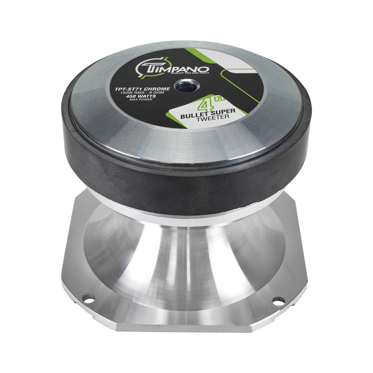 Timpano Audio TPT-ST71 CHROME Pair PRO Bullet 4" Super Tweeter Chrome 8 Ohm