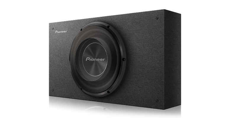 Pioneer TS-A2500LB 10"  1200 W Max Power/ 300 W RMS, Single 2 Ohms Voice Coil, Rubber Surround - Shallow-mount Pre-loaded Enclosure Subwoofer