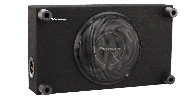 Pioneer TS-A2500LB 10"  1200 W Max Power/ 300 W RMS, Single 2 Ohms Voice Coil, Rubber Surround - Shallow-mount Pre-loaded Enclosure Subwoofer