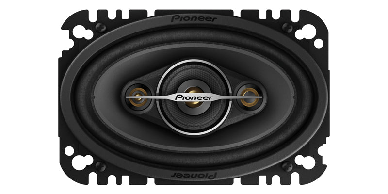 Pioneer TS-A4671F 4" x 6" - 4-way, 210 W Max Power, Carbon/Mica-reinforced IMPP cone, 11mm Tweeter and 11mm Super Tweeter and 1-5/8" Cone Midrange - Coaxial Speakers (pair)