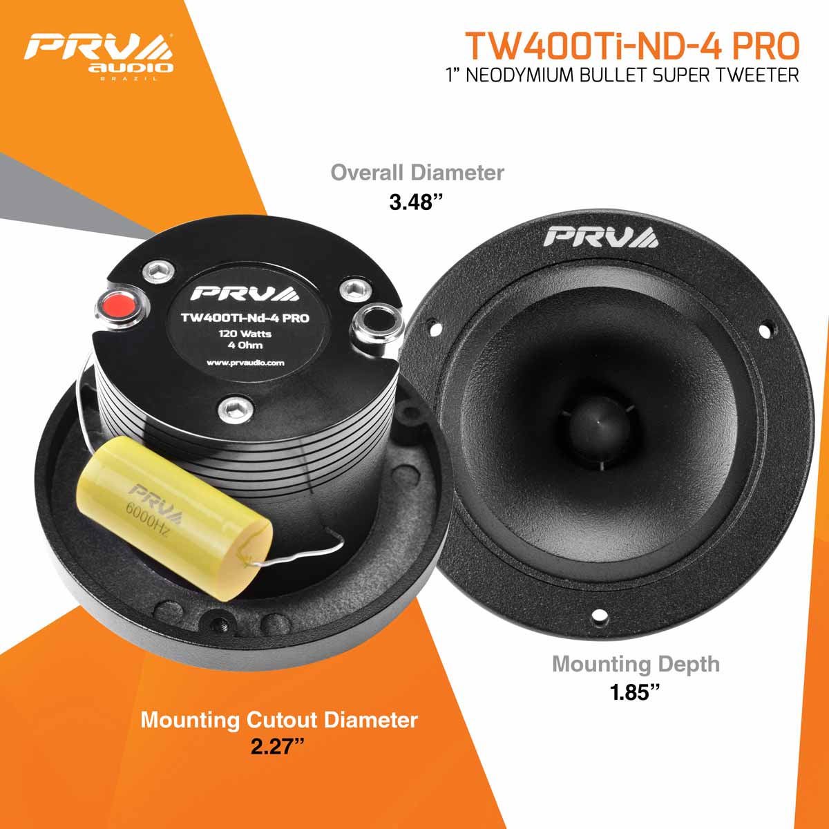 PRV Audio TW400Ti-Nd-4 PRO Pro Neodymium Tweeter