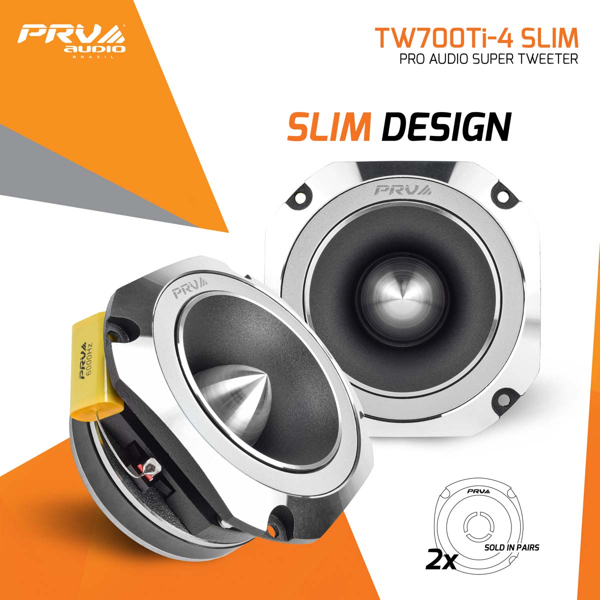 PRV Audio TW700Ti-4 SLIM Pro Audio Super Tweeter