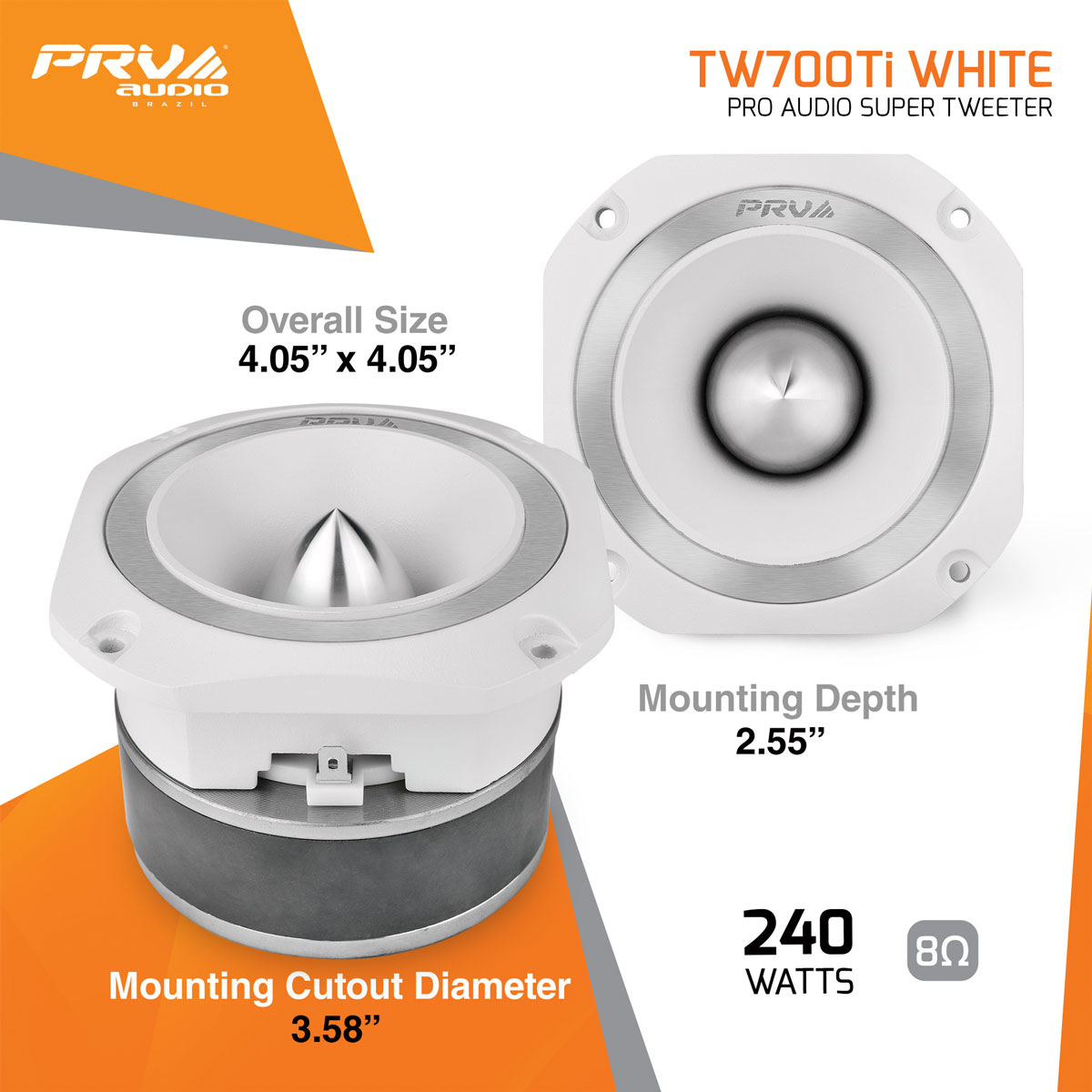 PRV Audio TW700Ti WHITE Pro Audio Super Tweeter