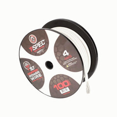 T-SPEC - 4 Awg 100Ft Matte Pearl Ofc Power Wire - V10 Series,Power Wire V10 Series (V10PW-4100)