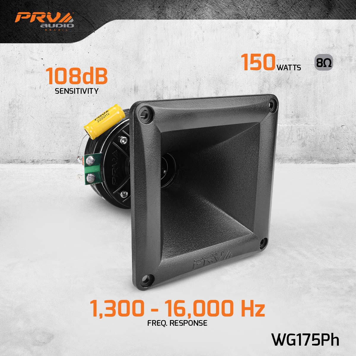 PRV Audio WG175Ph 1" Exit High Frequency Driver + Horn - Combo