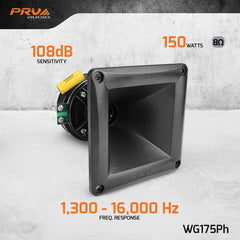 PRV Audio WG175Ph 1" Exit High Frequency Driver + Horn - Combo