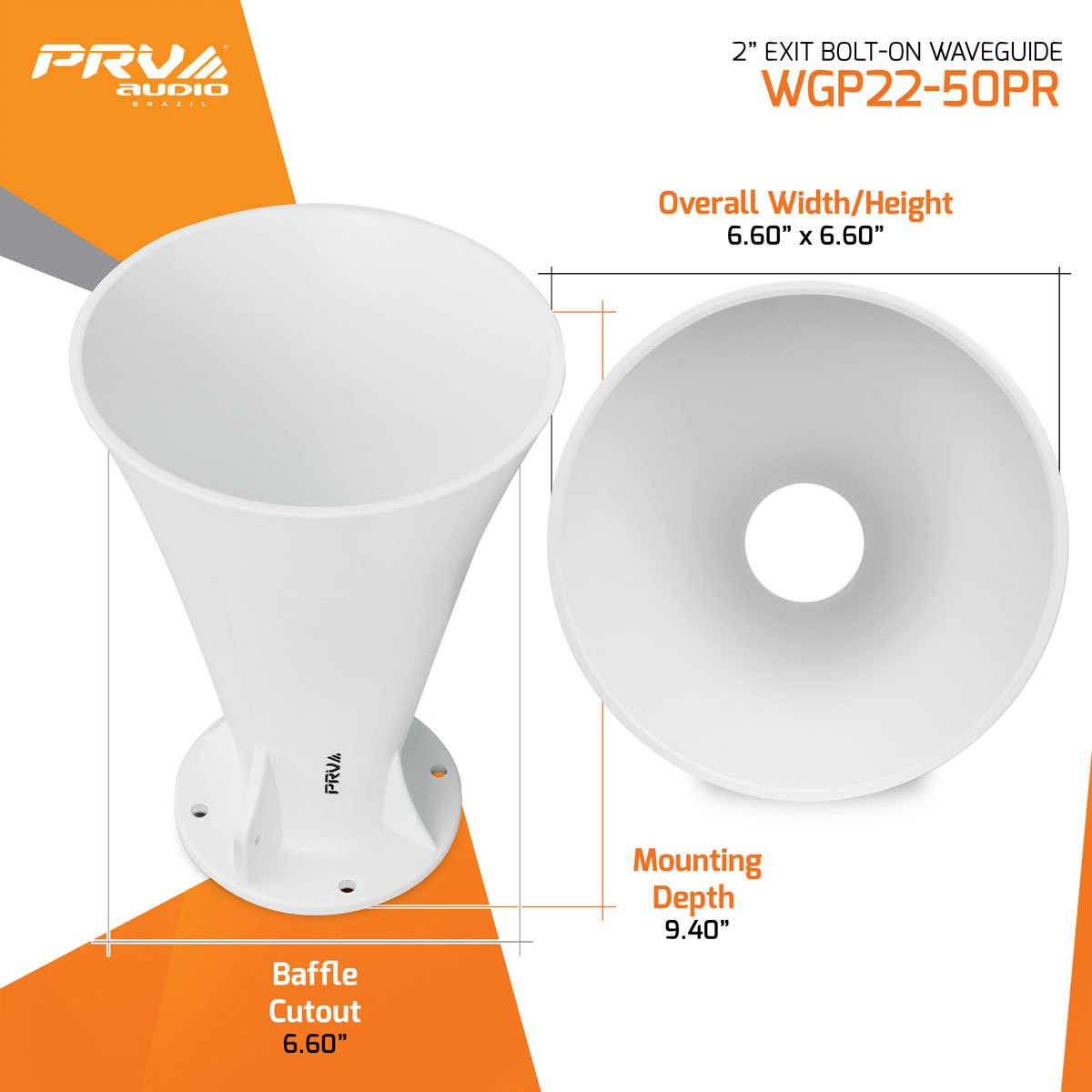 PRV Audio WGP22-50PR 2" Exit Waveguide