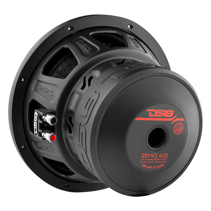 DS18 ZR10.4D ZR 10" Subwoofer 700 Watts Rms DVC  4-Ohm