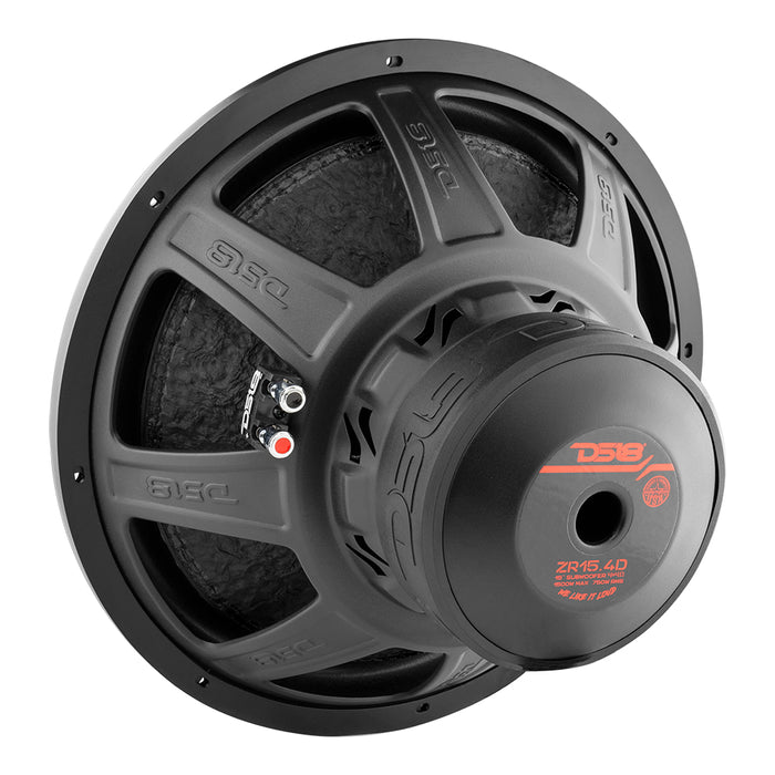 DS18 ZR15.4D ZR 15" Subwoofer 750 Watts Rms DVC  4-Ohm