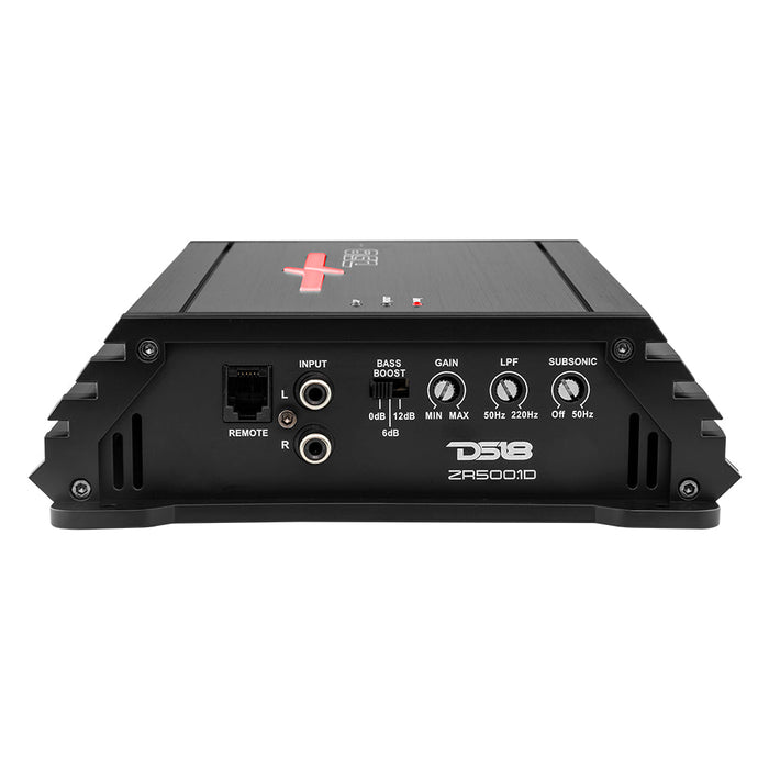 DS18 ZR500.1D ZR 1-Channel Class D Amplifier 500 Watts Rms @ 1-Ohm