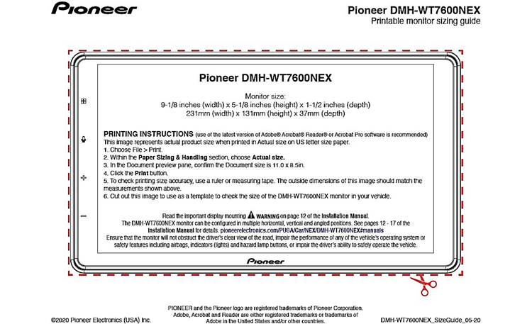 Pioneer DMH-WT7600NEX Digital multimedia receiver (does not play discs)