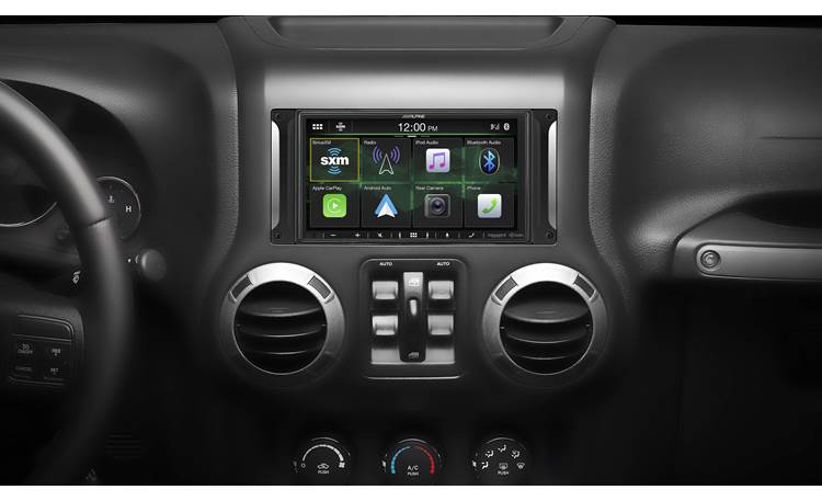 Alpine I407-WRA-JK 7" Shallow Chassis Multimedia Receiver w / Powerstack for Jeep Wrangler 2007-Up