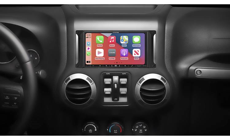 Alpine I407-WRA-JK 7" Shallow Chassis Multimedia Receiver w / Powerstack for Jeep Wrangler 2007-Up