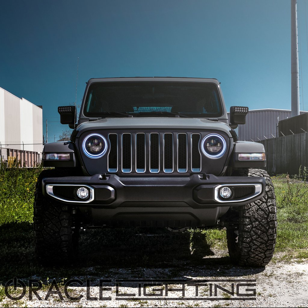 Oracle Lighting 5769-001 - 7" High Powered LED Headlights (Pair) - Black Bezel - White